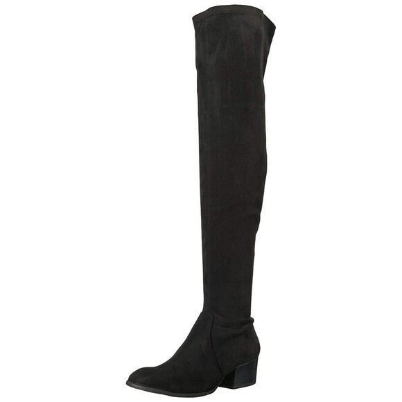 Kenneth Cole Women's Adelynn Over the Knee OTK Partial Zip Boots 6 M Black - Picture 1 of 4